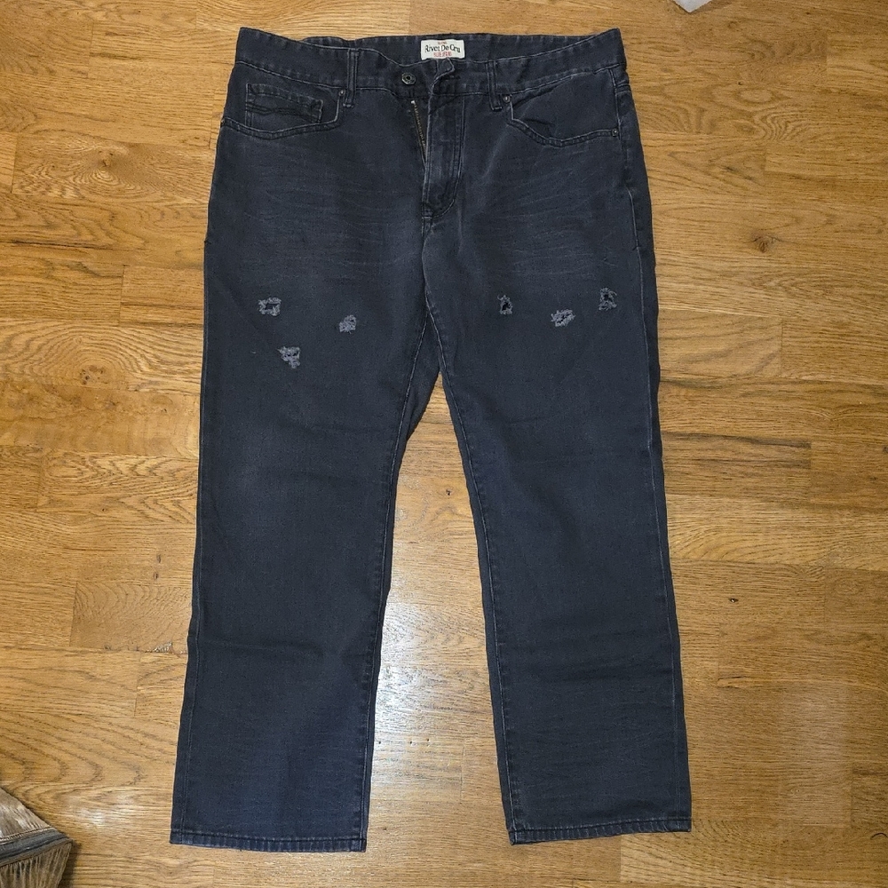 Black Distressed Jeans